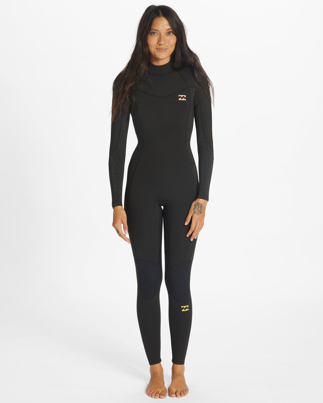 3/2 Synergy Back Zip Full Wetsuit - Wild Black | Billabong