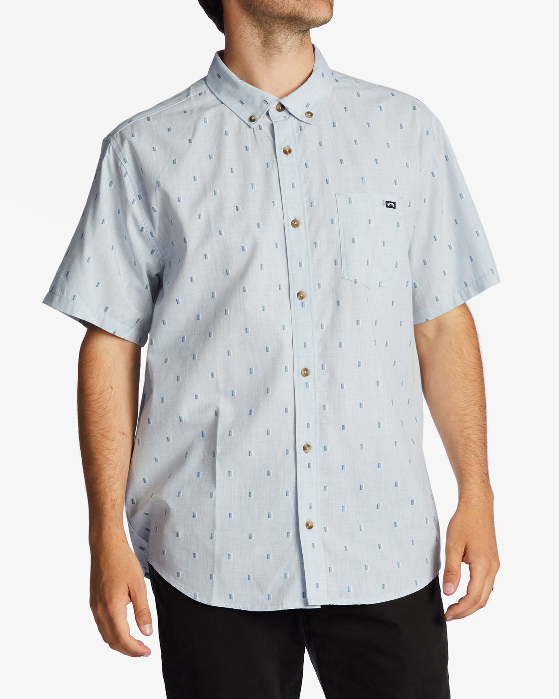 All Day Jacquard Short Sleeve Shirt - Blue Haze – Billabong