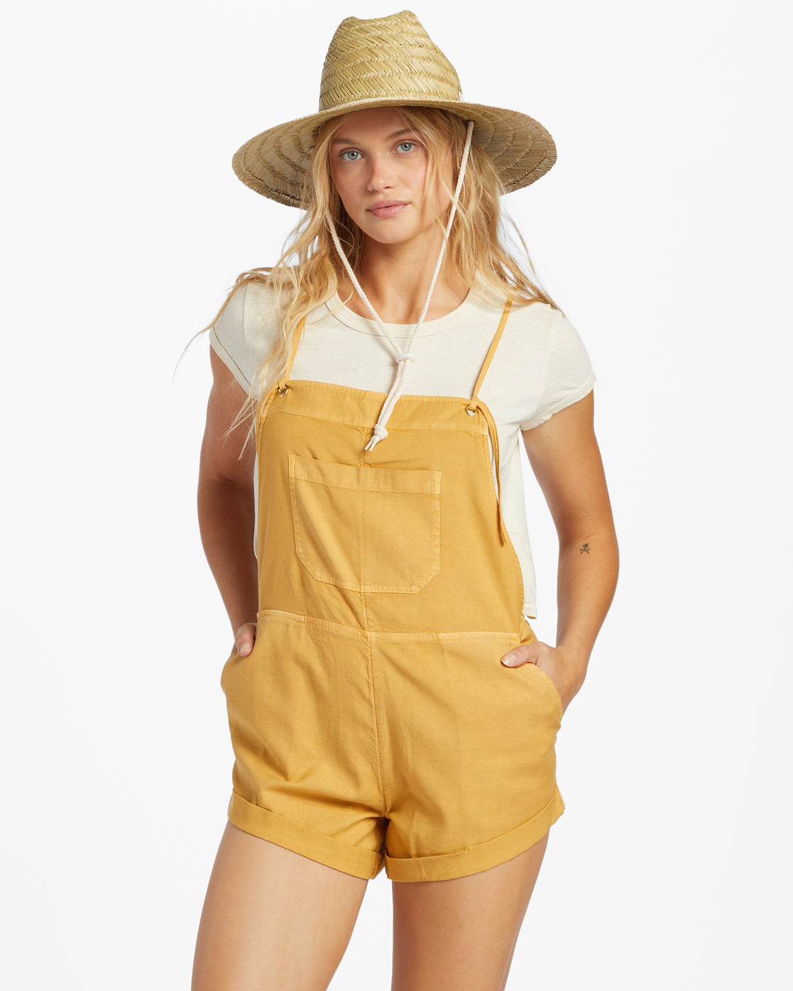 Sign Me Up Mustard Yellow Wide Leg Jumpsuit with Adjustable Straps and  Pockets