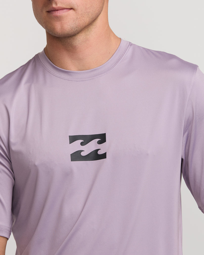 All Day Wave Short Sleeve Rashguard - Light Purple