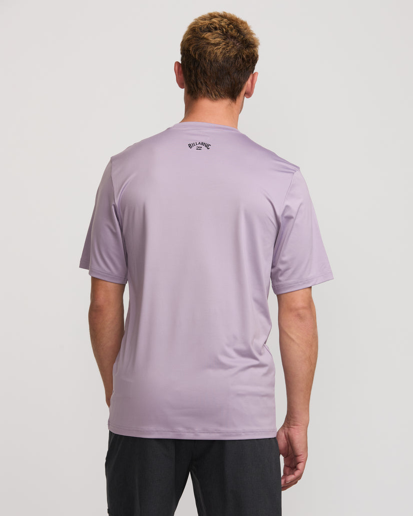 All Day Wave Short Sleeve Rashguard - Light Purple