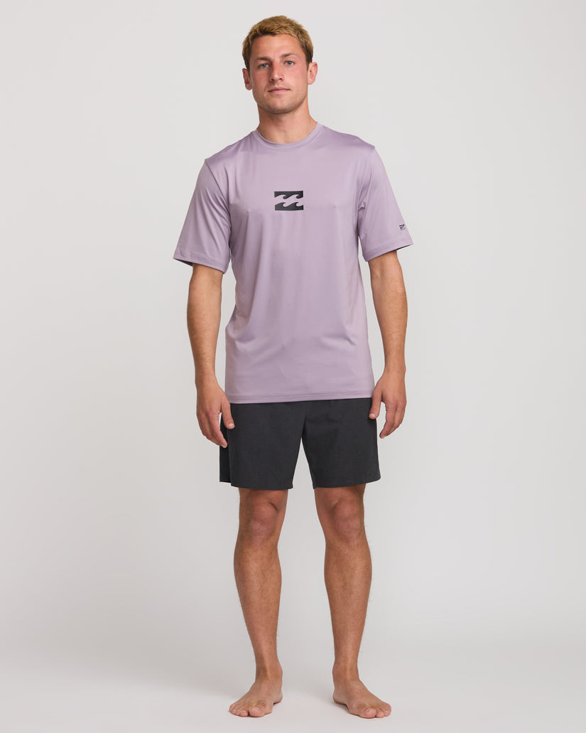 All Day Wave Short Sleeve Rashguard - Light Purple