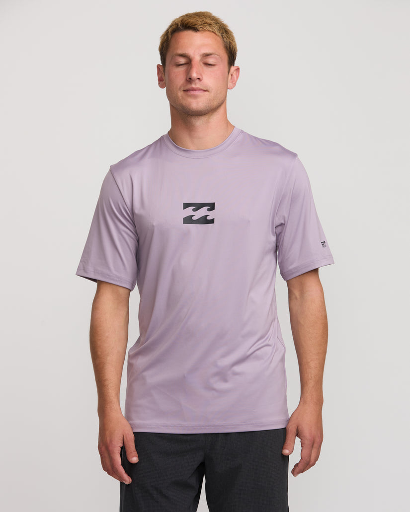 All Day Wave Short Sleeve Rashguard - Light Purple