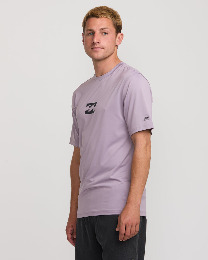 All Day Wave Short Sleeve Rashguard - Light Purple