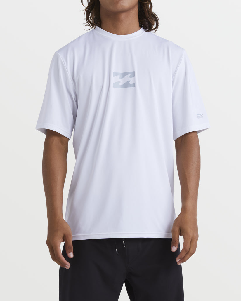 All Day Wave Short Sleeve Rashguard - White