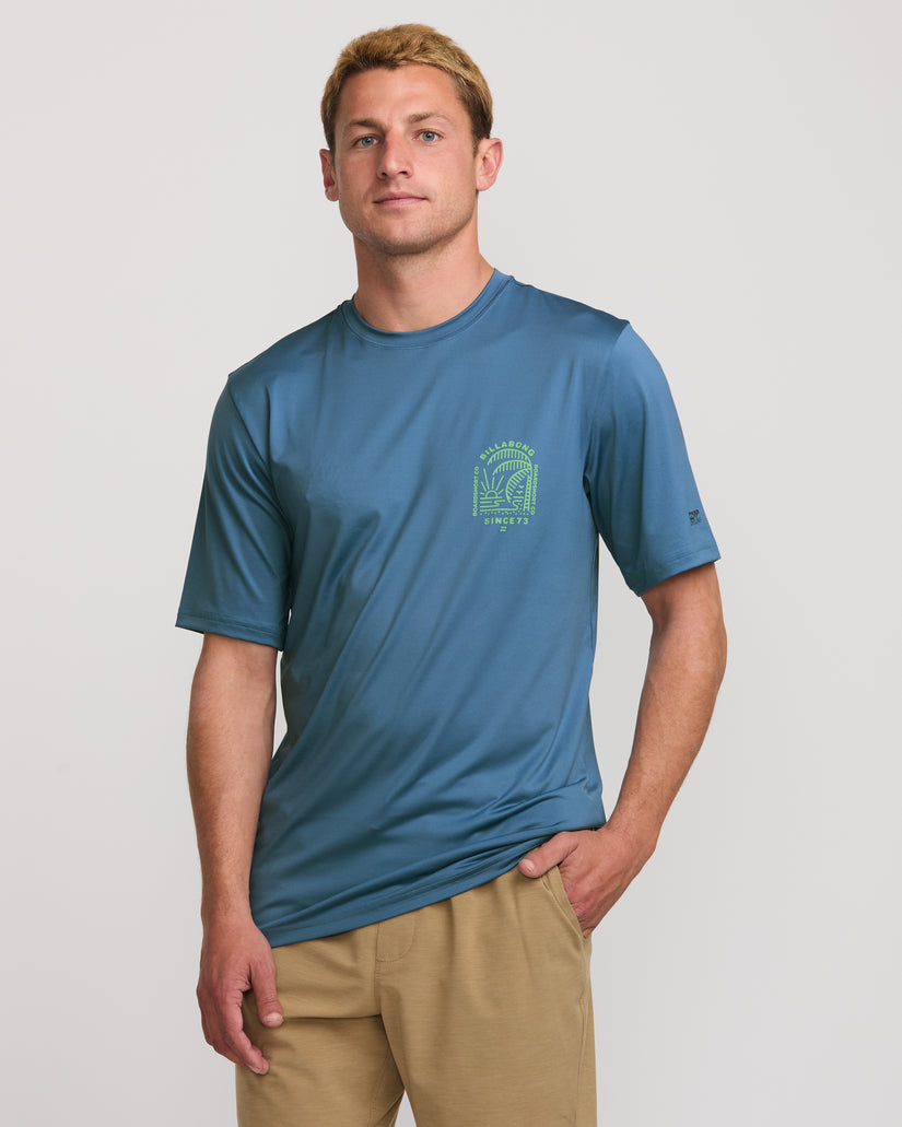 Last Night Loose Fit Short Sleeve Surf Tee - Bay Blue