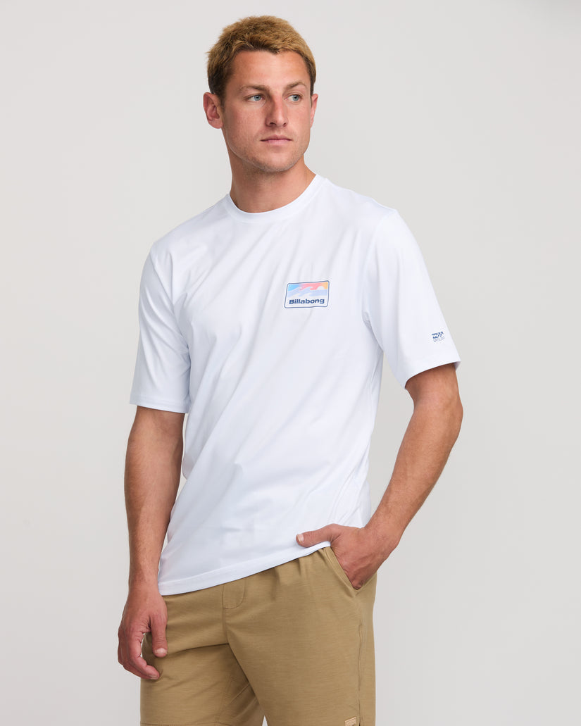 Runner Loose Fit Short Sleeve Surf Tee - White