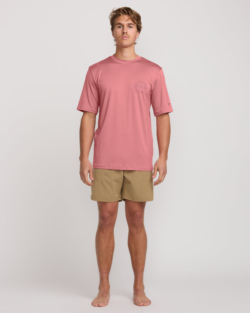 Big Dave Loose Fit Short Sleeve Surf Tee - Dusty Pink