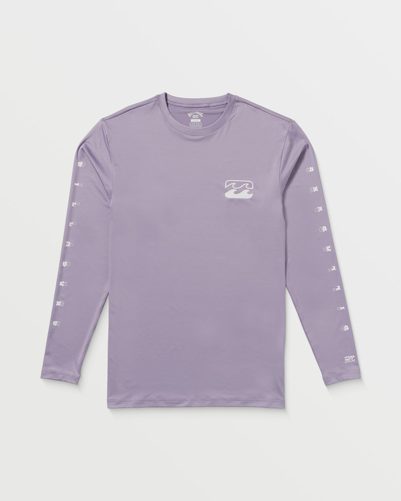 Unity Loose Fit Long Sleeve Surf Tee - Light Purple