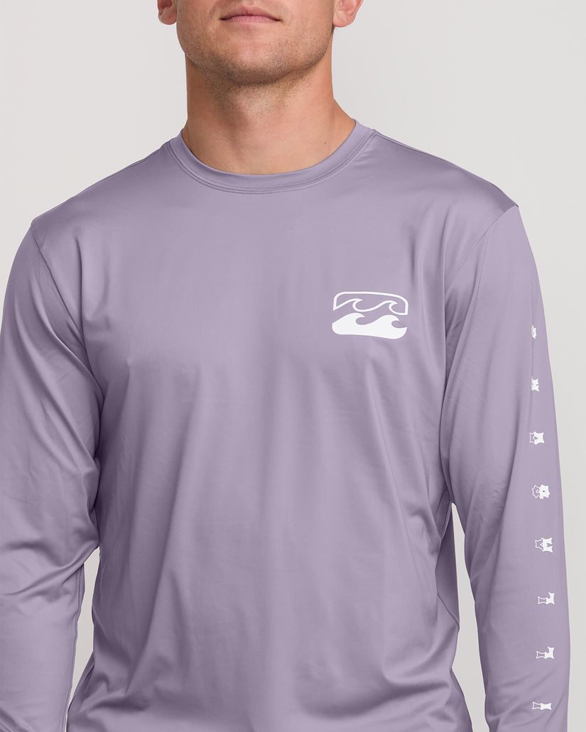 Unity Loose Fit Long Sleeve Surf Tee - Light Purple