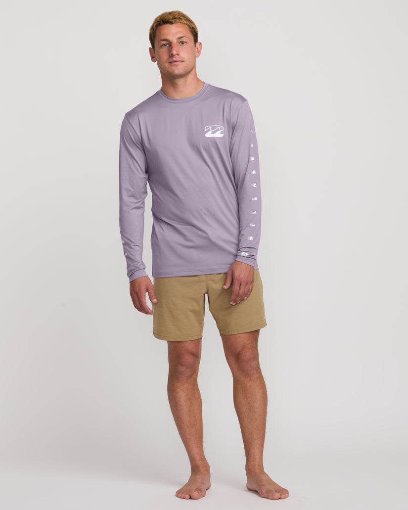 Unity Loose Fit Long Sleeve Surf Tee - Light Purple