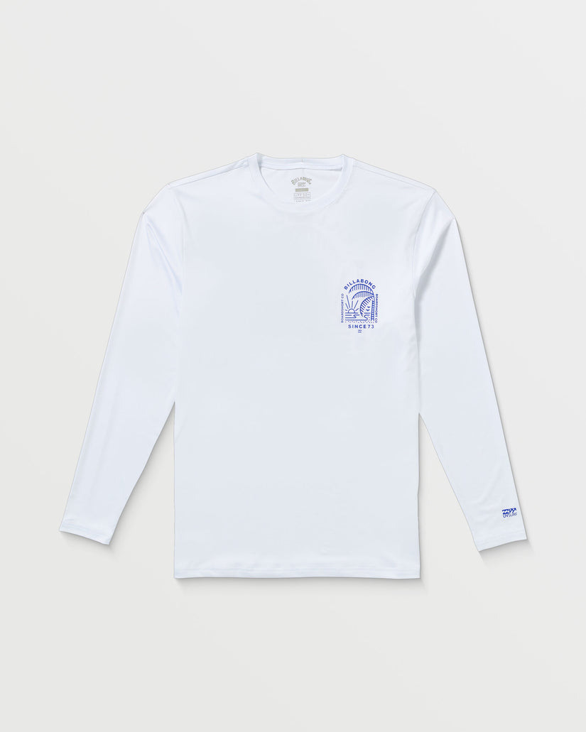 Last Night Loose Fit Long Sleeve Surf Tee - White