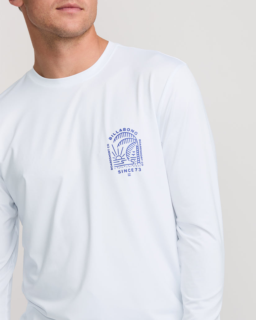 Last Night Loose Fit Long Sleeve Surf Tee - White