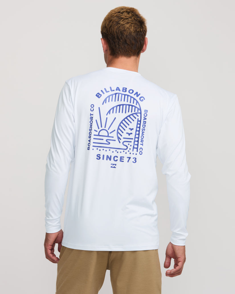 Last Night Loose Fit Long Sleeve Surf Tee - White