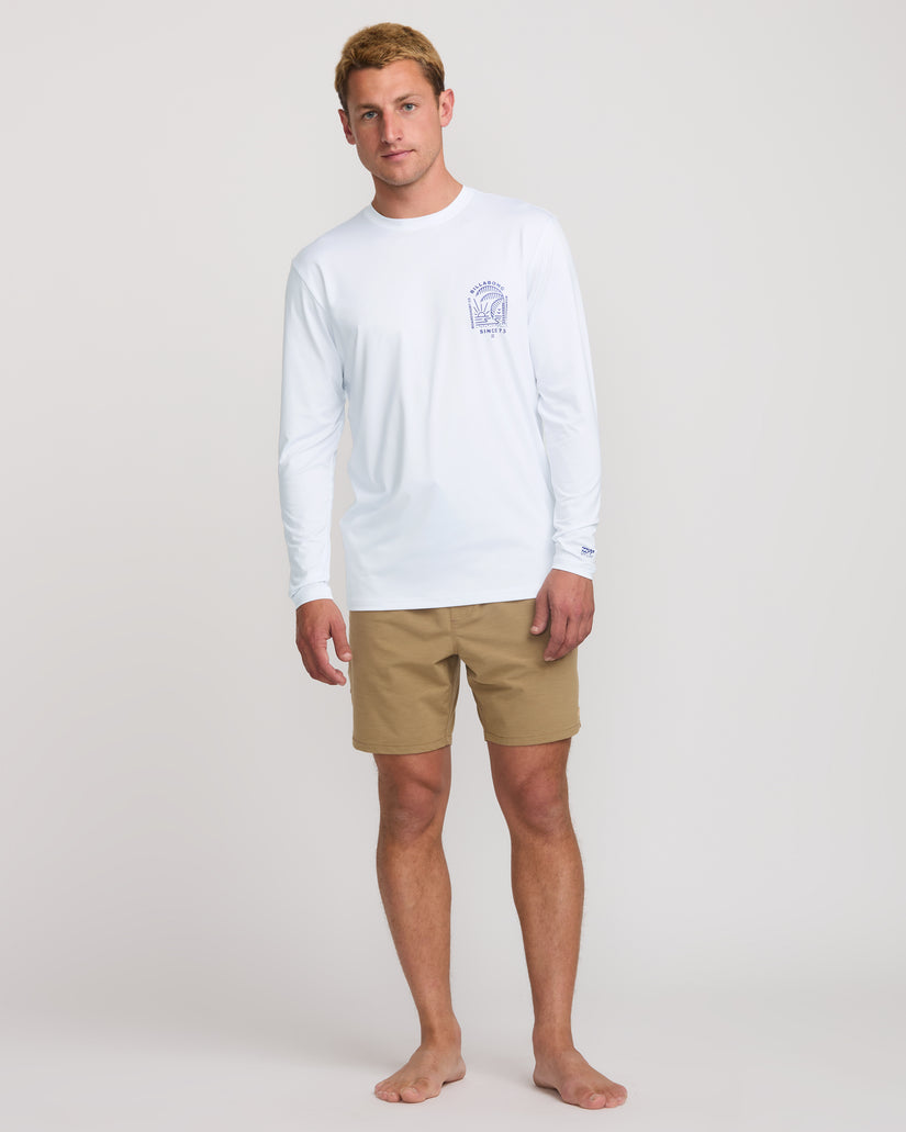 Last Night Loose Fit Long Sleeve Surf Tee - White