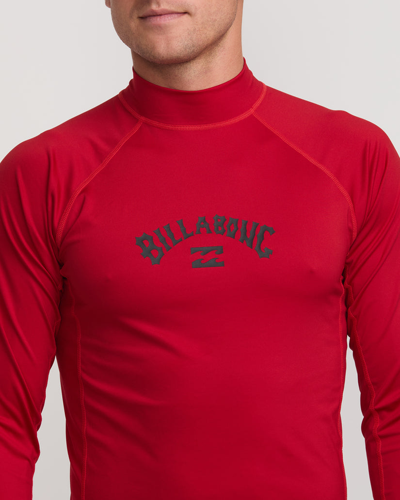 Arch Performance Fit Long Sleeve Rashguard - Scarlet