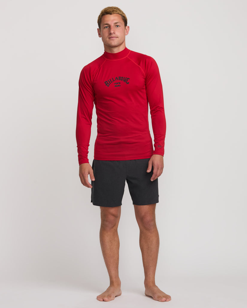 Arch Performance Fit Long Sleeve Rashguard - Scarlet