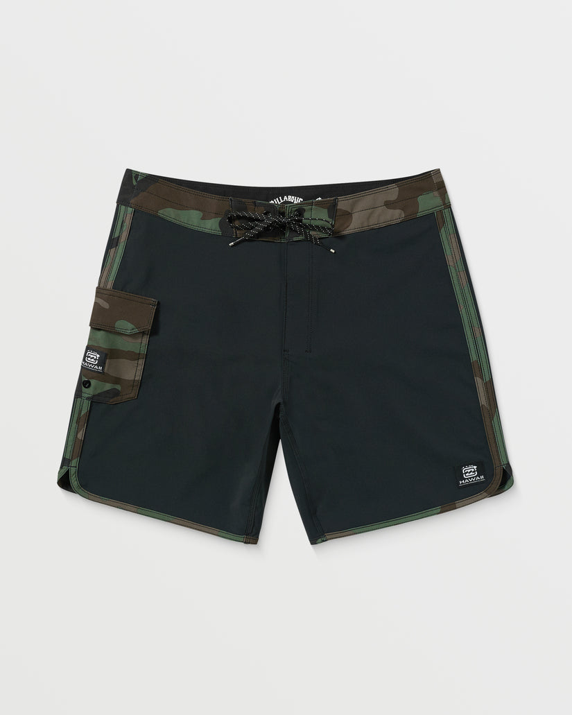 73 Hawaii Performance Boardshorts 17.5" - Black