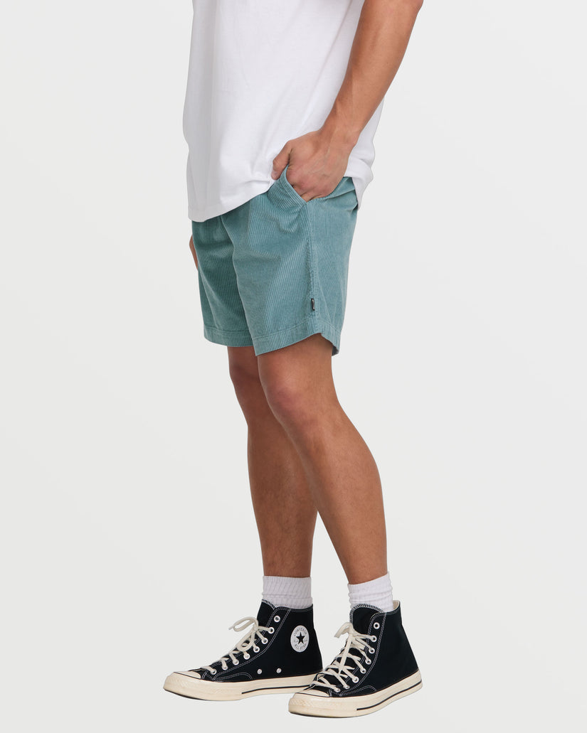 Larry Layback 19" Cord Shorts - Washed Blue