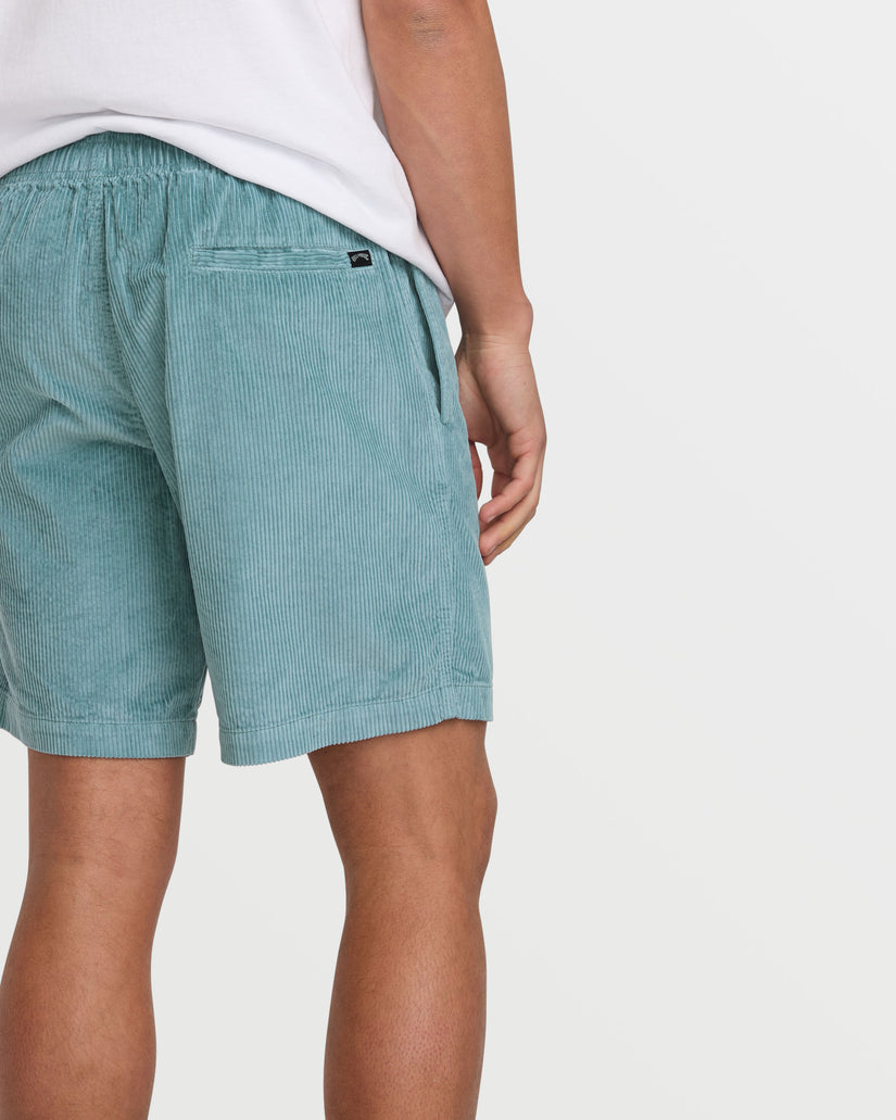 Larry Layback 19" Cord Shorts - Washed Blue