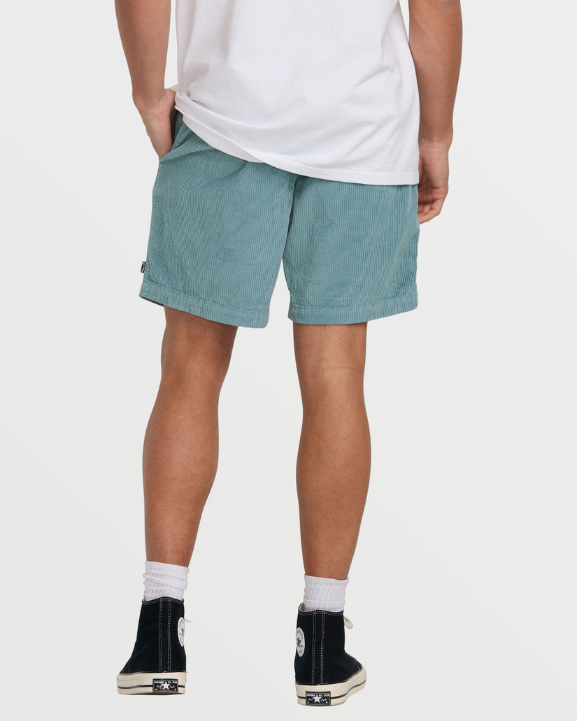 Larry Layback 19" Cord Shorts - Washed Blue