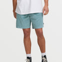 Larry Layback 19" Cord Shorts - Washed Blue