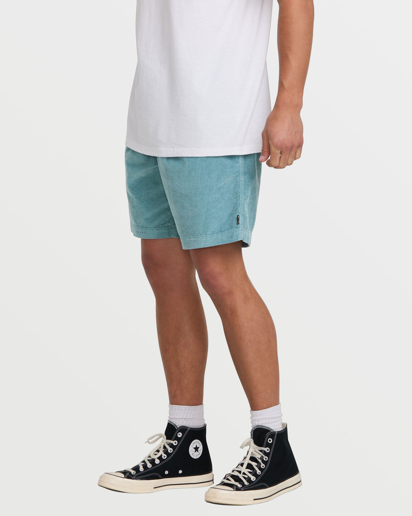 Larry Layback 19" Cord Shorts - Washed Blue