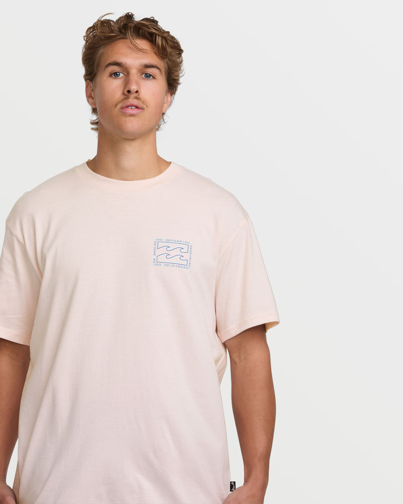 Crayon Wave Premium Short Sleeve Tee - Light Pink