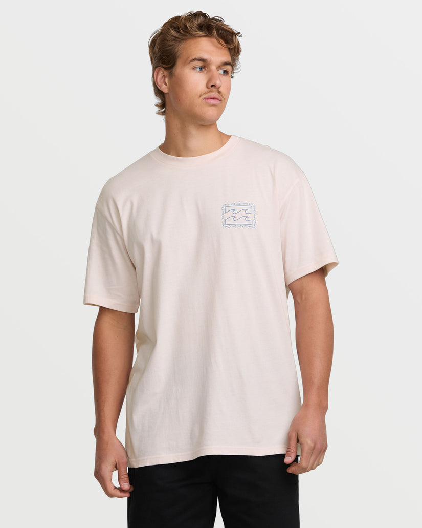 Crayon Wave Premium Short Sleeve Tee - Light Pink