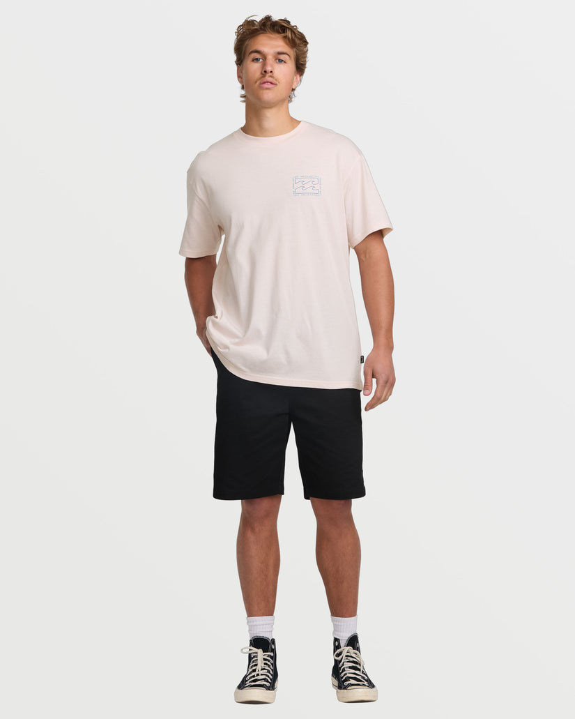 Crayon Wave Premium Short Sleeve Tee - Light Pink