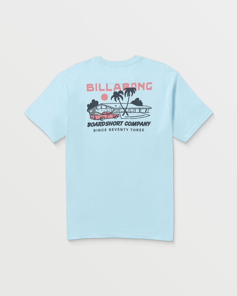 Palm Springs Premium Short Sleeve Tee - Coastal Blue