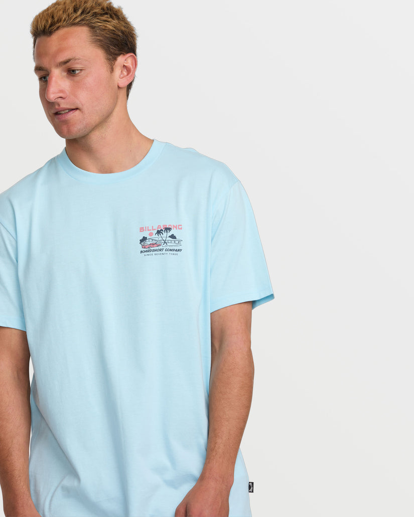 Palm Springs Premium Short Sleeve Tee - Coastal Blue