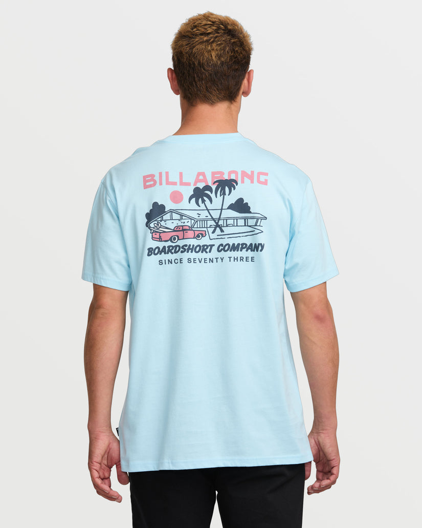 Palm Springs Premium Short Sleeve Tee - Coastal Blue