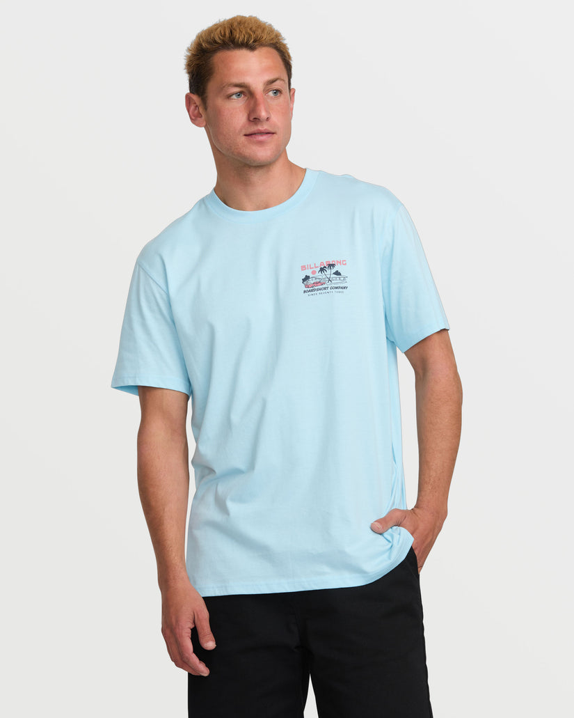 Palm Springs Premium Short Sleeve Tee - Coastal Blue