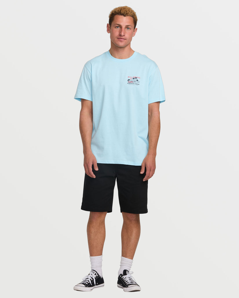 Palm Springs Premium Short Sleeve Tee - Coastal Blue