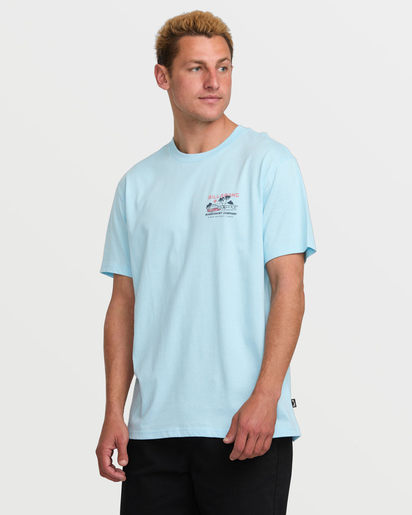 Palm Springs Premium Short Sleeve Tee - Coastal Blue