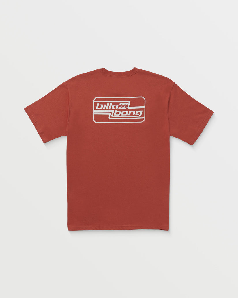 Walled Regular Short Sleeve Tee - Dusty Red