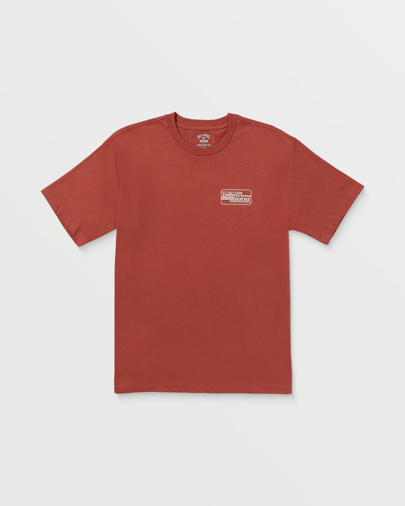 Walled Regular Short Sleeve Tee - Dusty Red