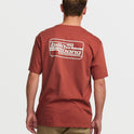 Walled Regular Short Sleeve Tee - Dusty Red