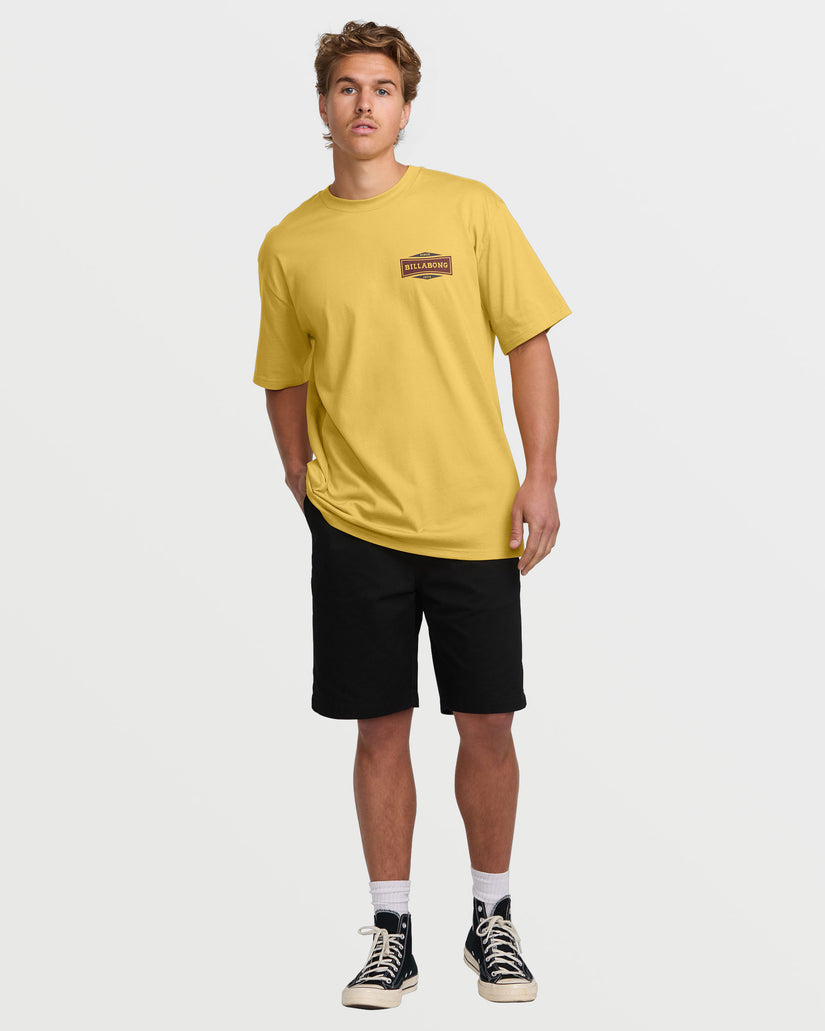 Walled Regular Short Sleeve Tee - Vintage Gold