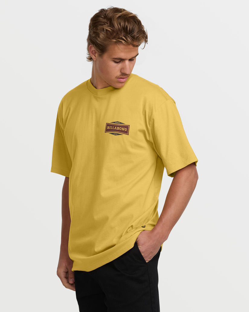 Walled Regular Short Sleeve Tee - Vintage Gold