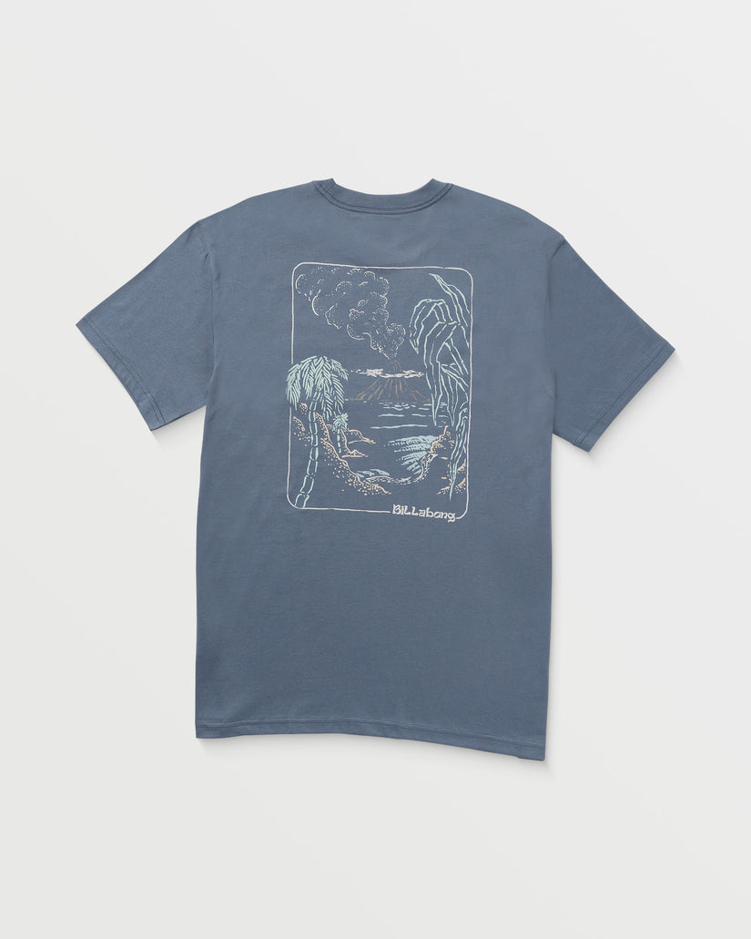 Trouble In Paradise Premium Short Sleeve Tee - Slate Blue