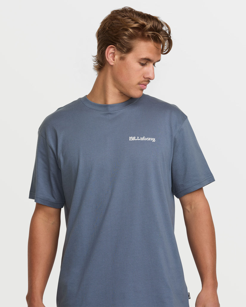 Trouble In Paradise Premium Short Sleeve Tee - Slate Blue