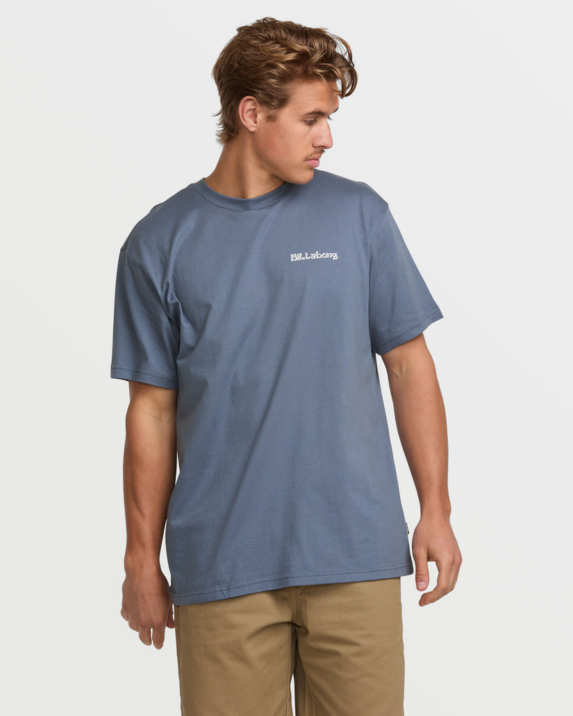 Trouble In Paradise Premium Short Sleeve Tee - Slate Blue