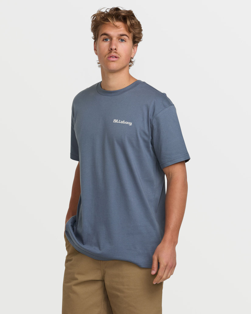 Trouble In Paradise Premium Short Sleeve Tee - Slate Blue