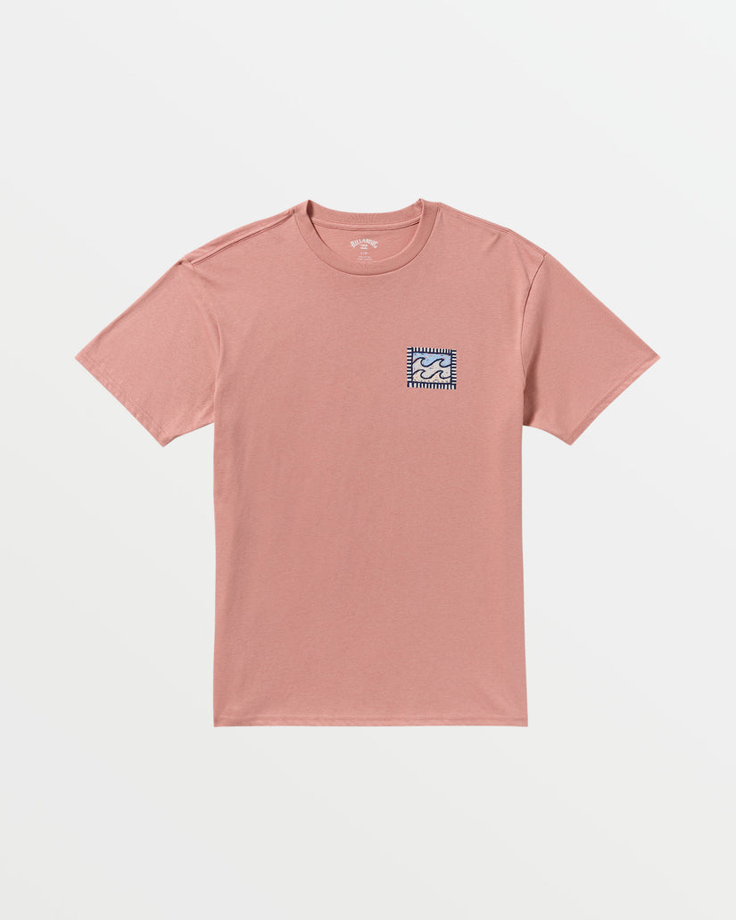 Crayon Wave T-Shirt - Dusty Pink