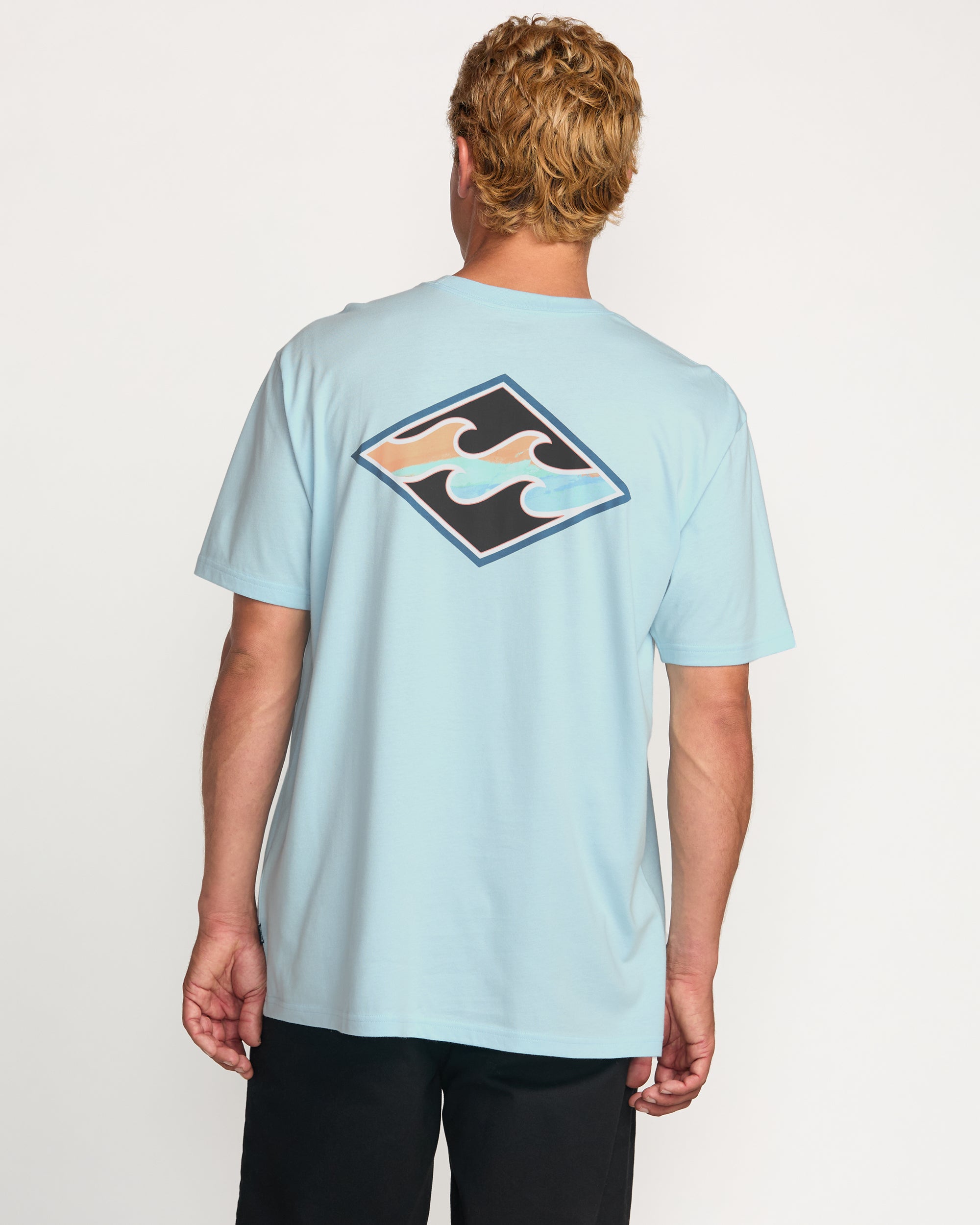 Crayon Wave Premium Tee - Coastal Blue