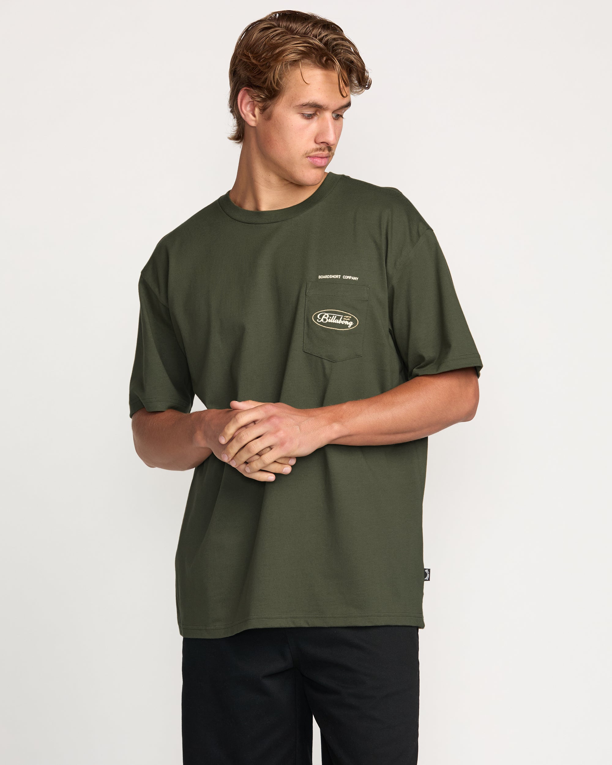 Bad Dog Pocket Regular Tee - Olive