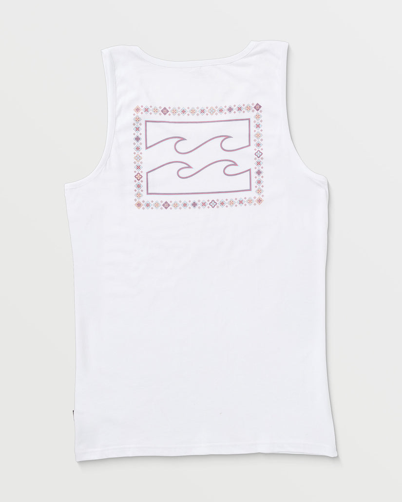 Crayon Wave Premium Tank - White