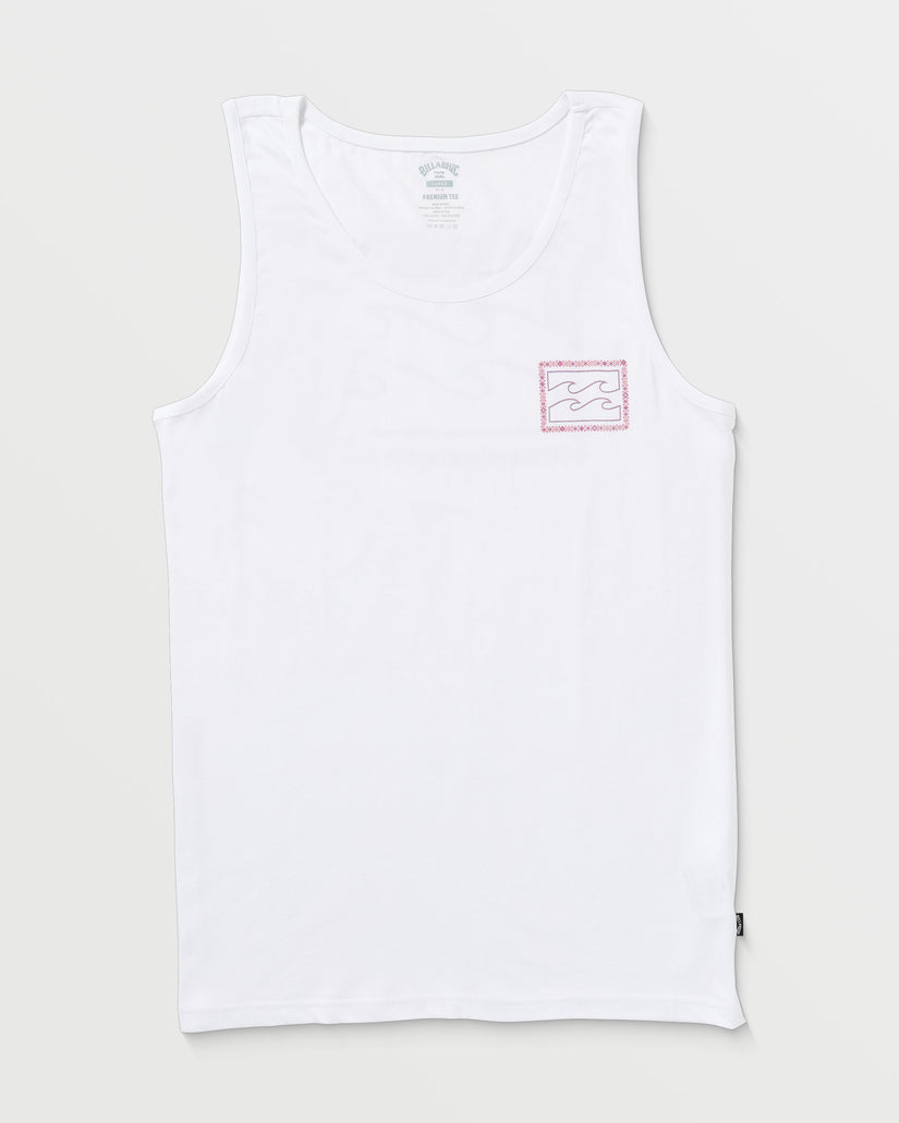 Crayon Wave Premium Tank - White